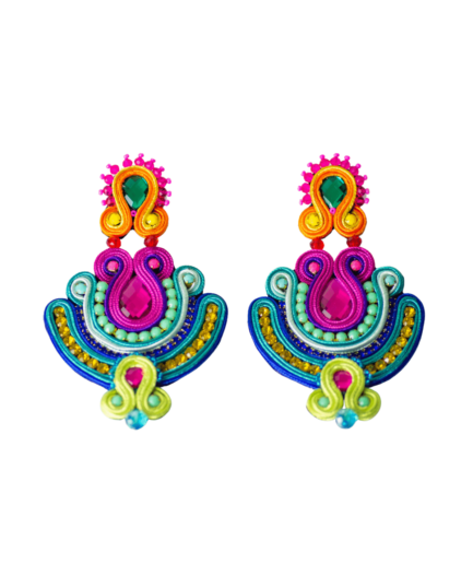 Soutache Ohrringe Andes Multicolor bei Bizar