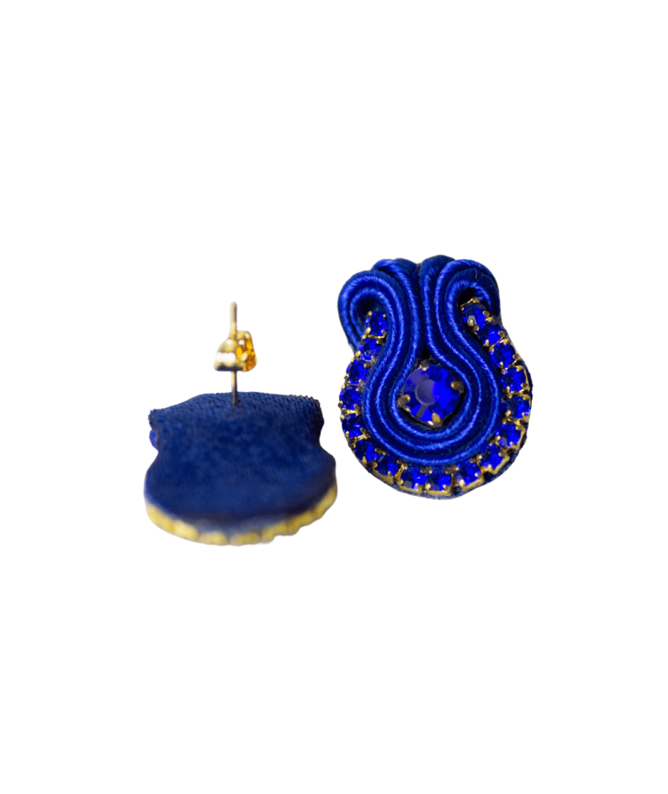 Soutache Ohrringe - deepBlue1 bei Bizar